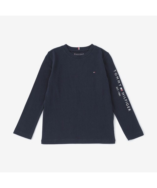 TOMMY HILFIGER（トミーヒルフィガー）の「BOYS エッセンシャルロゴロングスリーブTシャツ（Tシャツ/カットソー・キッズ・ホワイト/ネイビー・160cm/100cm/120cm/90cm/160-165cm/140cm/150cm/110cm/130cm/70cm/80ｃｍ）」の20枚目の写真