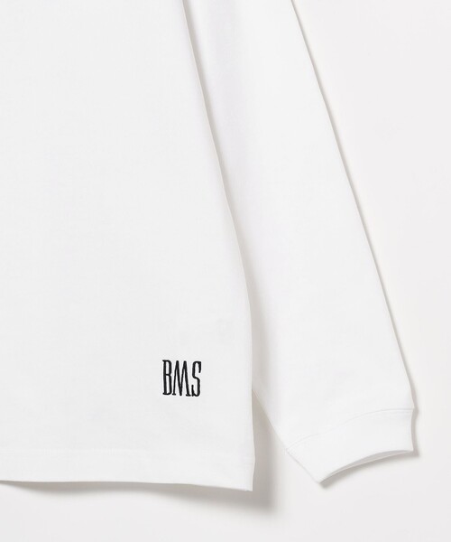 S／ベーシック ロングスリーブ カットソー　ホワイト DOUBLE SILKY クルーネックロングスリーブTシャツ（Tシャツ