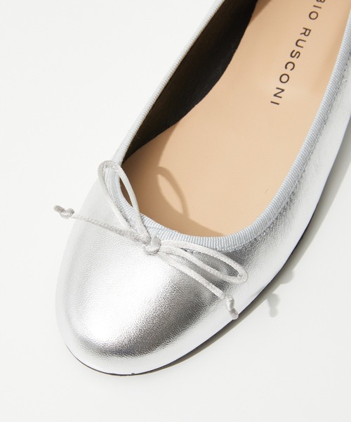 FABIO RUSCONI（ファビオルスコーニ）の「FABIO RUSCONI BALLET SHOES ファビオルスコーニ バレエシューズ フラット レザー パンプス（パンプス・レディース・ブラック/シルバー・39/38/37/36）」の11枚目の写真