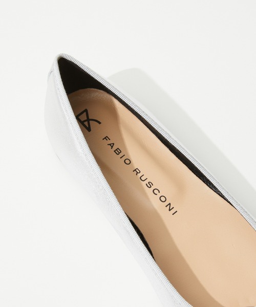 FABIO RUSCONI（ファビオルスコーニ）の「FABIO RUSCONI BALLET SHOES ファビオルスコーニ バレエシューズ フラット レザー パンプス（パンプス・レディース・ブラック/シルバー・39/38/37/36）」の15枚目の写真