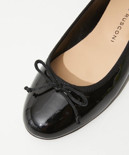 FABIO RUSCONI（ファビオルスコーニ）の「FABIO RUSCONI BALLET SHOES ファビオルスコーニ バレエシューズ フラット レザー パンプス（パンプス・レディース・ブラック/シルバー・39/38/37/36）」の4枚目の写真