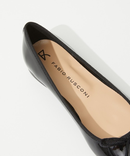 FABIO RUSCONI（ファビオルスコーニ）の「FABIO RUSCONI BALLET SHOES ファビオルスコーニ バレエシューズ フラット レザー パンプス（パンプス・レディース・ブラック/シルバー・39/38/37/36）」の8枚目の写真