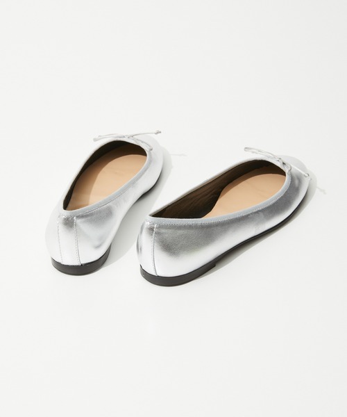 FABIO RUSCONI（ファビオルスコーニ）の「FABIO RUSCONI BALLET SHOES ファビオルスコーニ バレエシューズ フラット レザー パンプス（パンプス・レディース・ブラック/シルバー・39/38/37/36）」の12枚目の写真