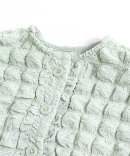 Seraph（セラフ）の「【2way】ポップコーンカーディガン（カーディガン/ボレロ・キッズ・ブラック/アイボリー/ミント・90/110/130/150）」の10枚目の写真