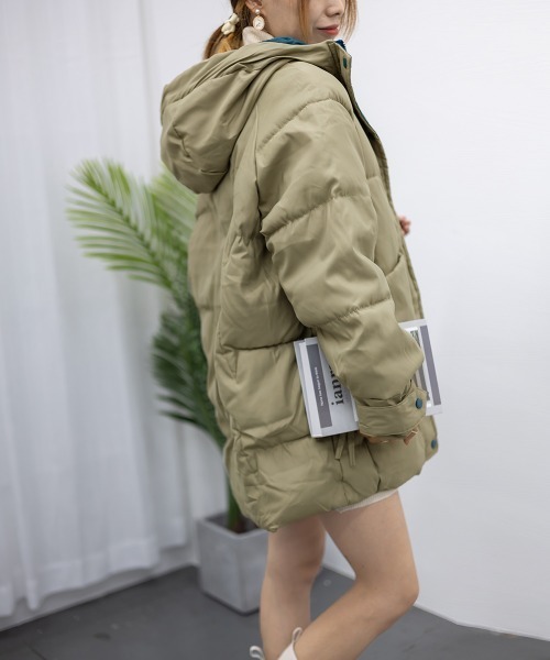 Miniministore(ミニミニストア)の「フェイクダウンコート中綿ジャケット韓国風(ダウンジャケット/コート・レディース・ブルーグリーン/ブラック/アイボリー/カーキ/ミント/ベージュ・L)」の19枚目の写真