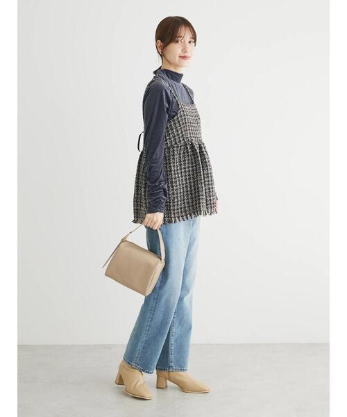 ELENCARE DUE（エレンカーレデュエ）の「・ELENCARE　DUE　ツイードバックリボンキャミ（インナーウェア/肌着・レディース・ブラウン/ブラック/グリーン・FREE）」の8枚目の写真