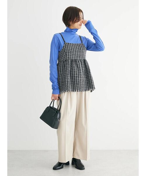 ELENCARE DUE（エレンカーレデュエ）の「・ELENCARE　DUE　ツイードバックリボンキャミ（インナーウェア/肌着・レディース・ブラウン/ブラック/グリーン・FREE）」の17枚目の写真