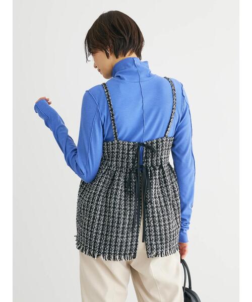 ELENCARE DUE（エレンカーレデュエ）の「・ELENCARE　DUE　ツイードバックリボンキャミ（インナーウェア/肌着・レディース・ブラウン/ブラック/グリーン・FREE）」の20枚目の写真