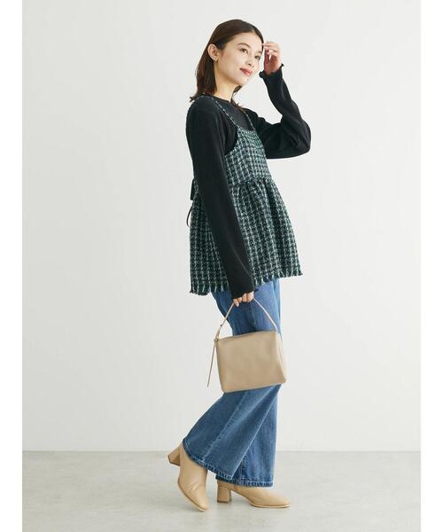 ELENCARE DUE（エレンカーレデュエ）の「・ELENCARE　DUE　ツイードバックリボンキャミ（インナーウェア/肌着・レディース・ブラウン/ブラック/グリーン・FREE）」の22枚目の写真