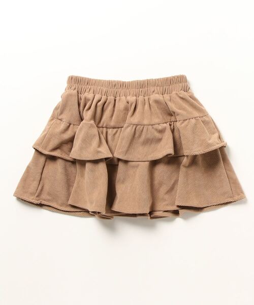 Figments（フィグメンツ）の「コーデュロイフリルマイクロミニスカート（スカート・レディース・ブラック/ベージュ・FREE）」の8枚目の写真