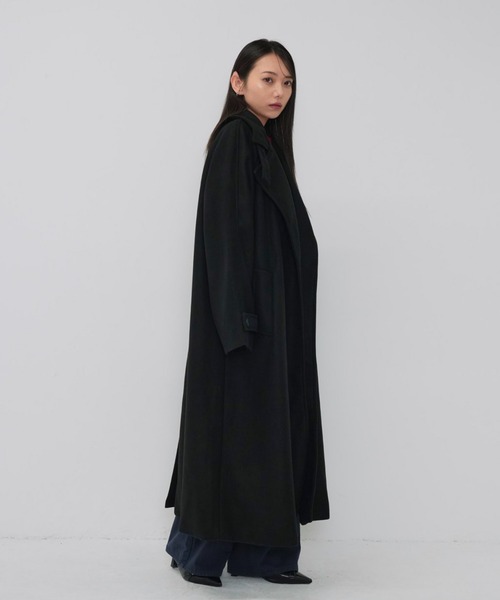 Enewd nina(エニュードニーナ)の「【ZOZO限定】スタンドカラー ウールコート(ダウンジャケット/コート・レディース・ブラック/ダークベージュ・FREE)」の12枚目の写真