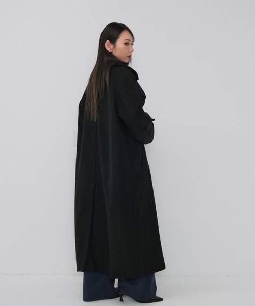 Enewd nina(エニュードニーナ)の「【ZOZO限定】スタンドカラー ウールコート(ダウンジャケット/コート・レディース・ブラック/ダークベージュ・FREE)」の15枚目の写真