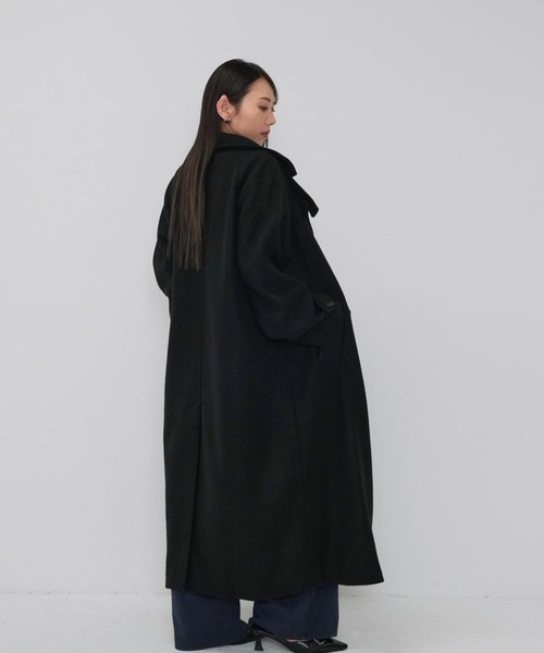 Enewd nina(エニュードニーナ)の「【ZOZO限定】スタンドカラー ウールコート(ダウンジャケット/コート・レディース・ブラック/ダークベージュ・FREE)」の16枚目の写真