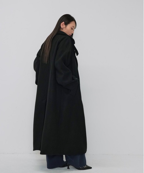 Enewd nina(エニュードニーナ)の「【ZOZO限定】スタンドカラー ウールコート(ダウンジャケット/コート・レディース・ブラック/ダークベージュ・FREE)」の18枚目の写真