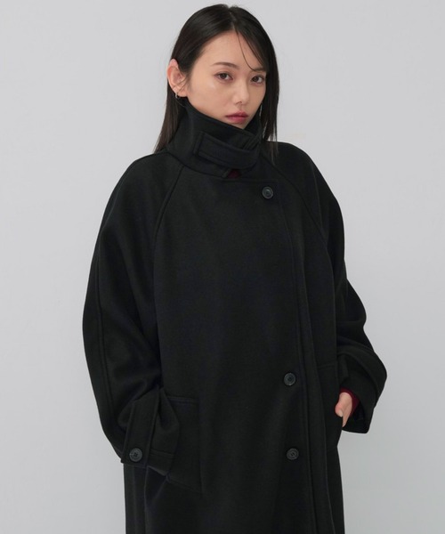 Enewd nina(エニュードニーナ)の「【ZOZO限定】スタンドカラー ウールコート(ダウンジャケット/コート・レディース・ブラック/ダークベージュ・FREE)」の22枚目の写真