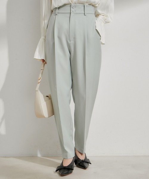 VIS（ビス）の「【セットアップ対応】テーパードパンツ【洗える】（スラックス・レディース・ネイビー/ベージュ/グリーン系その他・M/S/SS）」の10枚目の写真