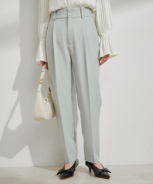 VIS（ビス）の「【セットアップ対応】テーパードパンツ【洗える】（スラックス・レディース・ネイビー/ベージュ/グリーン系その他・M/S/SS）」の11枚目の写真