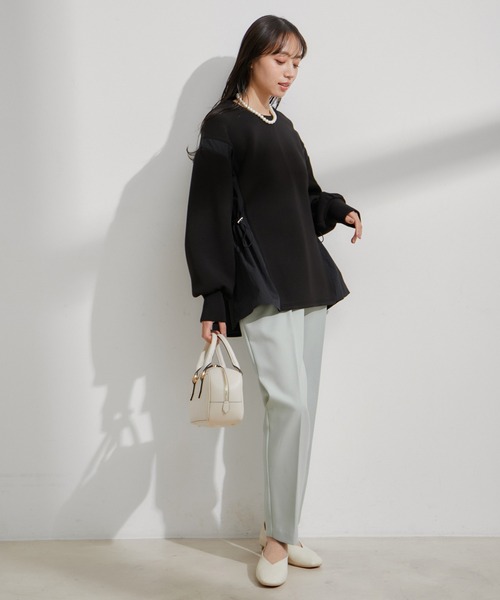 VIS（ビス）の「【セットアップ対応】テーパードパンツ【洗える】（スラックス・レディース・ネイビー/ベージュ/グリーン系その他・M/S/SS）」の15枚目の写真