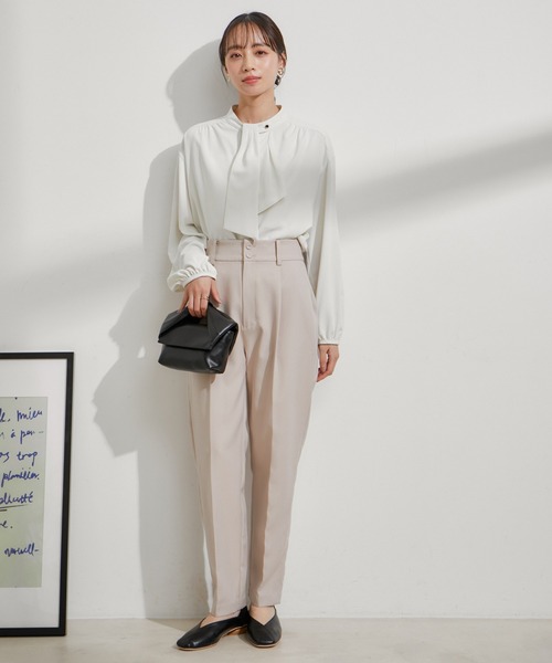 VIS（ビス）の「【セットアップ対応】テーパードパンツ【洗える】（スラックス・レディース・ネイビー/ベージュ/グリーン系その他・M/S/SS）」の19枚目の写真