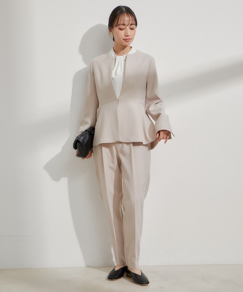 VIS（ビス）の「【セットアップ対応】テーパードパンツ【洗える】（スラックス・レディース・ネイビー/ベージュ/グリーン系その他・M/S/SS）」の20枚目の写真