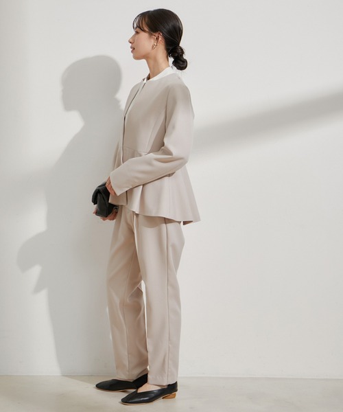 VIS（ビス）の「【セットアップ対応】テーパードパンツ【洗える】（スラックス・レディース・ネイビー/ベージュ/グリーン系その他・M/S/SS）」の21枚目の写真