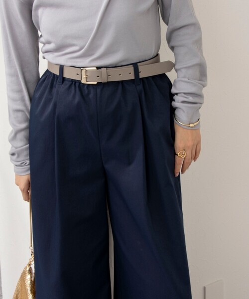 NOLLEY’S（ノーリーズ）の「ウォッシャブルイージーケアツイルワイドパンツ（その他パンツ・レディース・ネイビー/ホワイト/ベージュ・38/36/40）」の13枚目の写真