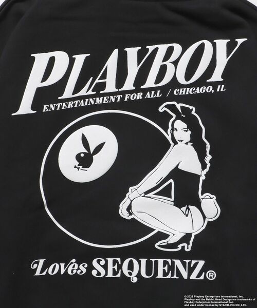PLAYBOY(プレイボーイ)の「【SEQUENZ】PB BALL FADE ZIP HOODIE / プレイボーイ ビックサイズ フルジップ バニー ガール フード ピンボール 裏起毛(パーカー・メンズ・ブラック/ネイビー/グレー・LARGE/MEDIUM/X-LARGE)」の5枚目の写真