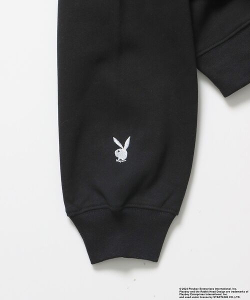 PLAYBOY(プレイボーイ)の「【SEQUENZ】PB BALL FADE ZIP HOODIE / プレイボーイ ビックサイズ フルジップ バニー ガール フード ピンボール 裏起毛(パーカー・メンズ・ブラック/ネイビー/グレー・LARGE/MEDIUM/X-LARGE)」の8枚目の写真