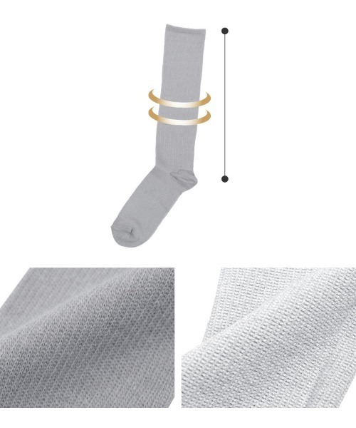 KOBE LETTUCE（コウベレタス）の「27hpa着圧ソックス（ソックス/靴下・レディース・グレー/チャコールグレー/オフホワイト/ブラック/ネイビー・FREE）」の16枚目の写真