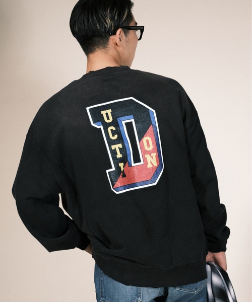 RePRODUCTION LABEL(リプロダクションレーベル)の「【ユニセックス】【RePRODUCTION LABEL / リプロダクションレーベル】カレッジロゴスウェット(スウェット・レディース・ブラック/グレー・FREE)」の2枚目の写真