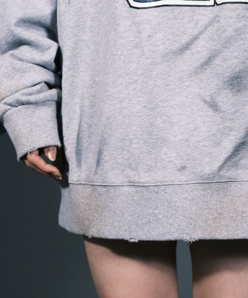 RePRODUCTION LABEL(リプロダクションレーベル)の「【ユニセックス】【RePRODUCTION LABEL / リプロダクションレーベル】カレッジロゴスウェット(スウェット・レディース・ブラック/グレー・FREE)」の4枚目の写真
