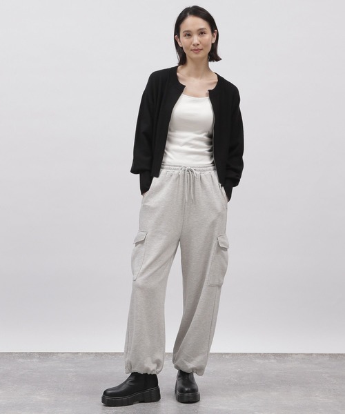 LAKOLE（ラコレ）の「スウェットカーゴパンツ / 106451（スウェットパンツ・レディース・ヘザーグレー/オートミール・SMALL/MEDIUM）」の5枚目の写真