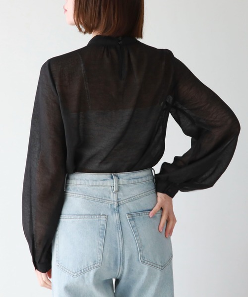 archives（アルシーヴ）の「エアリーアシメボウタイブラウス（シャツ/ブラウス・レディース・グレー/ブラック/アイボリー・MEDIUM）」の12枚目の写真