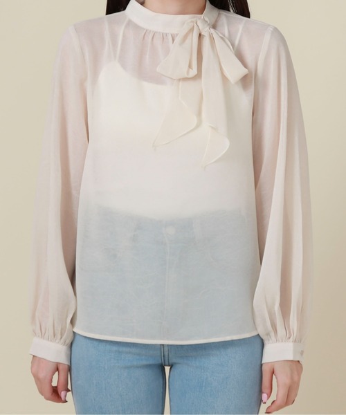 archives（アルシーヴ）の「エアリーアシメボウタイブラウス（シャツ/ブラウス・レディース・グレー/ブラック/アイボリー・MEDIUM）」の22枚目の写真