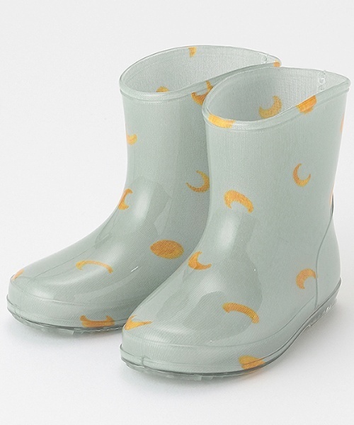 petit main（プティマイン）の「総柄レインブーツ（レインシューズ・キッズ・オフホワイト/マルチ/ライトベージュ/ライトグリーン/ネイビー/ラベンダー・15cm/17cm/14cm/16cm/18cm/19cm）」の4枚目の写真