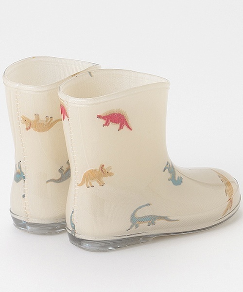 petit main（プティマイン）の「総柄レインブーツ（レインシューズ・キッズ・オフホワイト/マルチ/ライトベージュ/ライトグリーン/ネイビー/ラベンダー・15cm/17cm/14cm/16cm/18cm/19cm）」の14枚目の写真