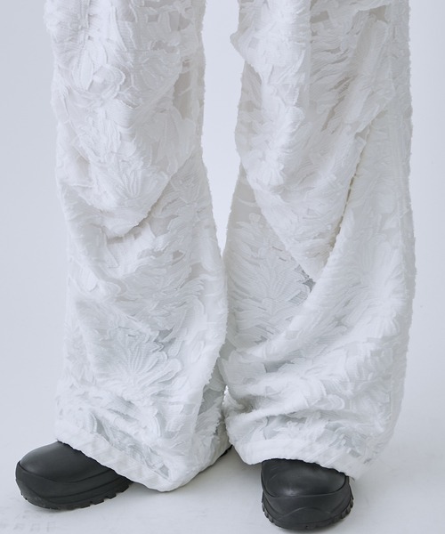 TAAKK（ターク）の「【TAAKK/ターク】JACQUARD PANTS（その他パンツ・メンズ・ホワイト/ブラック・2/3）」の4枚目の写真