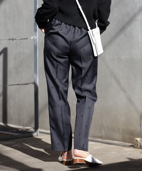 Bonjour Sagan（ボンジュールサガン）の「ツイルクロスドットテーパードパンツ（その他パンツ・レディース・ブラック/アイボリー・FREE）」の16枚目の写真