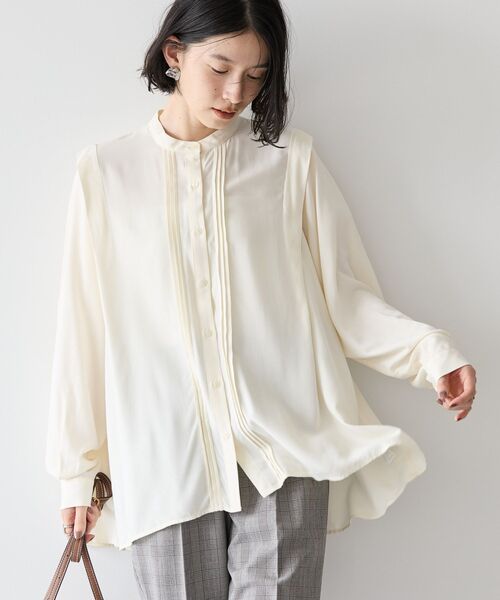 45rpm　インディゴ　タック　ブラウス　シャツ 45R】シャツ｜1977年創業、日本の服。丈夫で長持ち、気持ちの