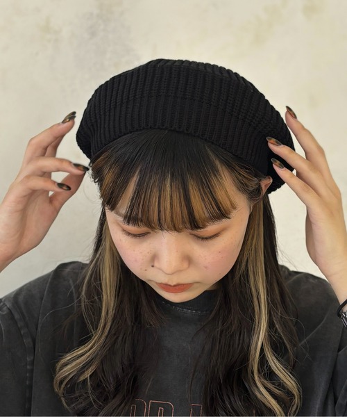 MILLER（ミラー）の「ニットベレー帽（ハンチング/ベレー帽・メンズ・アイボリー/ブラック・FREE）」の3枚目の写真