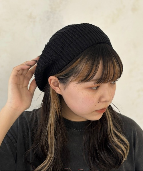 MILLER（ミラー）の「ニットベレー帽（ハンチング/ベレー帽・メンズ・アイボリー/ブラック・FREE）」の4枚目の写真