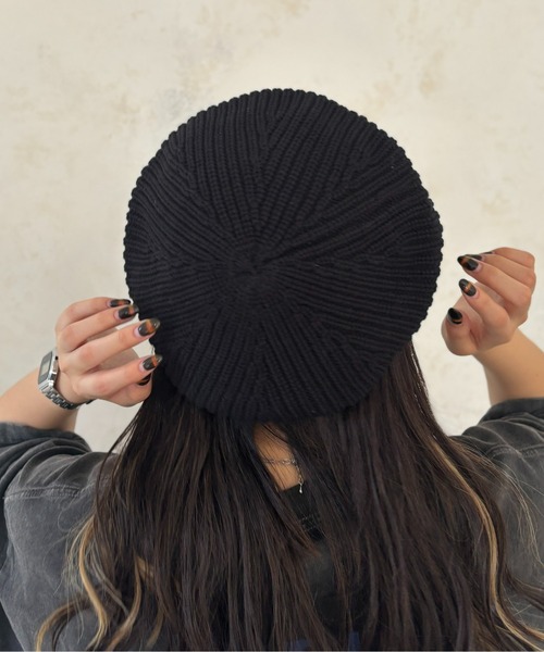 MILLER（ミラー）の「ニットベレー帽（ハンチング/ベレー帽・メンズ・アイボリー/ブラック・FREE）」の5枚目の写真