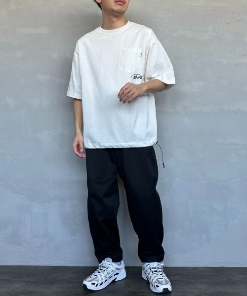 tシャツ 「NANGA/ナンガ」 別注 ルーズフィット ドローコードポケットTシャツ レディース メンズ NANGA/ナンガ] 別注 ルーズフィット ドローコードポケットT