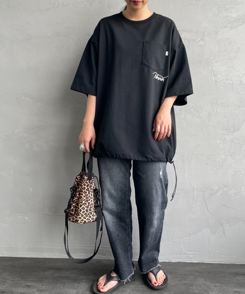 NANGA/ナンガ] 別注 ルーズフィット ドローコードポケットTシャツ NANGA/ナンガ] 別注 ルーズフィット ドローコードポケットT