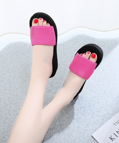 Miniministore(ミニミニストア)の「美脚サンダル 厚底サンダル レディース(サンダル・レディース・グリーン/ピンク/ブラック・25.0cm/23.5cm/24.0cm/24.5cm/23.0cm)」の7枚目の写真