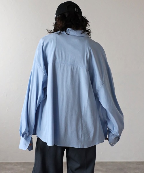 COMMRE（コムル）の「ダブルポケットオーバーシャツ（シャツ/ブラウス・レディース・ホワイト/ピンク/サックスブルー/チャコールグレー・FREE）」の21枚目の写真
