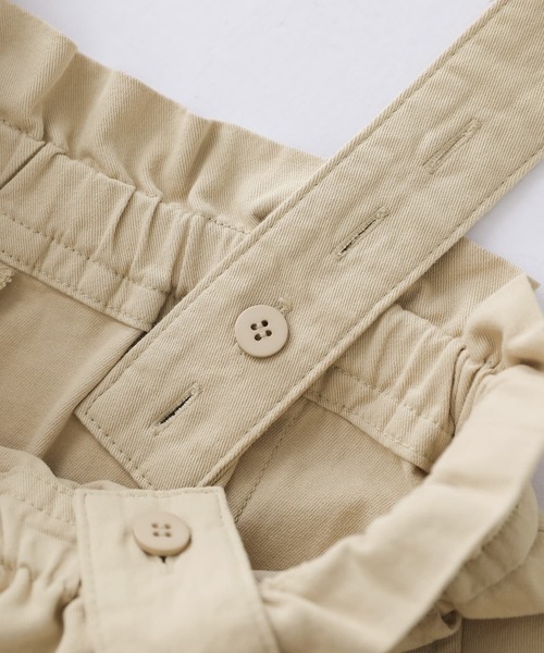 n'OrLABEL（ノアールレーベル）の「『ウエストドロストサロペット』（サロペット/オーバーオール・レディース・ライトベージュ/ブラック・1/2）」の3枚目の写真