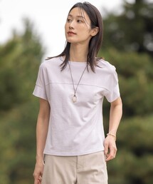 J.PRESS Ladies（J.プレス レディス）の「【WEB限定カラーあり・抗菌消臭・吸水速乾】サッカージャージー フレンチスリーブ カットソー（Tシャツ/カットソー）」