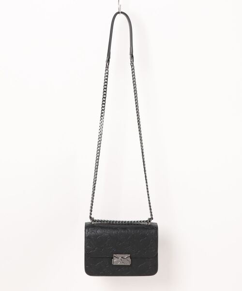 BENETTON (UNITED COLORS OF BENETTON)（ベネトンユナイテッドカラーズオブベネトン）の「メタルロゴ馬エンボスフェイクレザーショルダーバッグ（ショルダーバッグ・レディース・ブラック・FREE）」の10枚目の写真