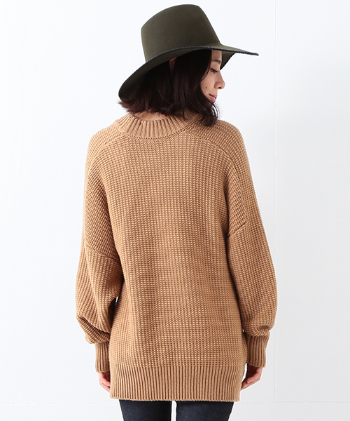 Ray BEAMS（レイビームス）の「■Ray BEAMS / 5G ビッグシルエット クルーネック ニット（ニット/セーター・レディース・オフホワイト/ライトブラウン/ダークグリーン・ONE SIZE）」の7枚目の写真